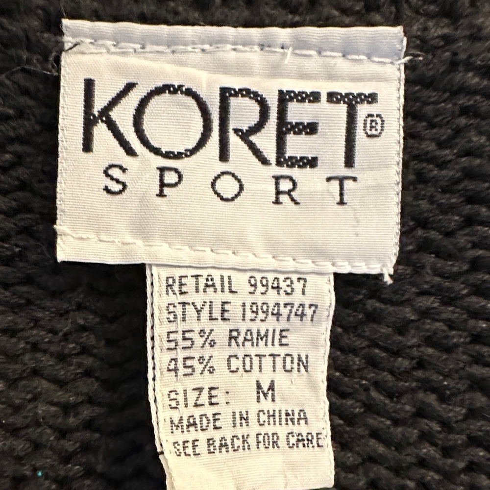 Koret Sport Vintage Floral Colorful Knit Cottagecore Vest Button Closure Sz Med - Picture 5 of 5